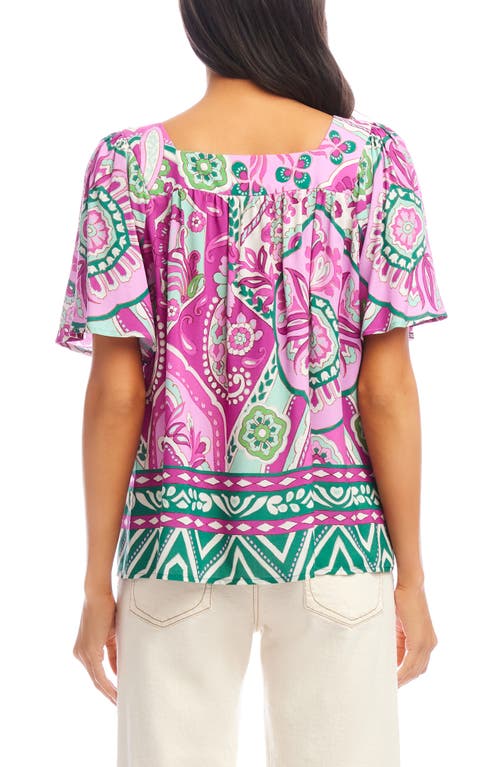 Karen Kane Plus Size Flare Sleeve Square Neck Top