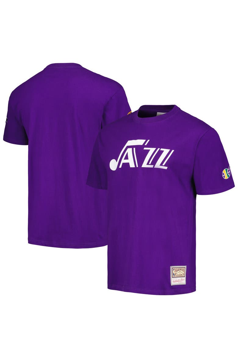 Men's Mitchell & Ness Purple Utah Jazz Hardwood Classics Nights Premium T-Shirt, Main, color, Purple