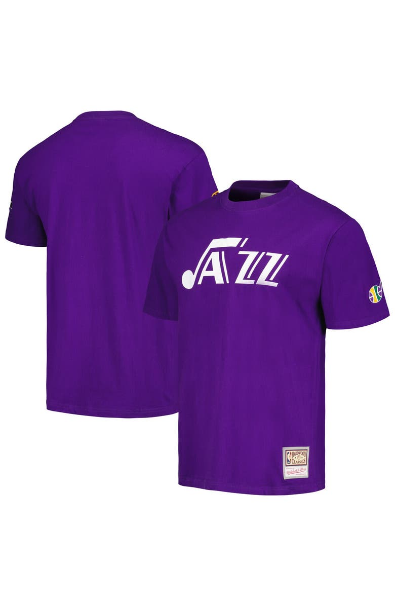 Mitchell & Ness Men's Mitchell & Ness Purple Utah Jazz Hardwood Classics Nights Premium T-Shirt, Main, color,