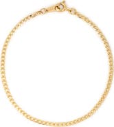 Ana Luisa Solid Yellow Gold - Mini Curb Chain Bracelet