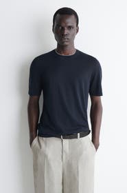 COS Contrast-tipped Silk-cotton T-shirt