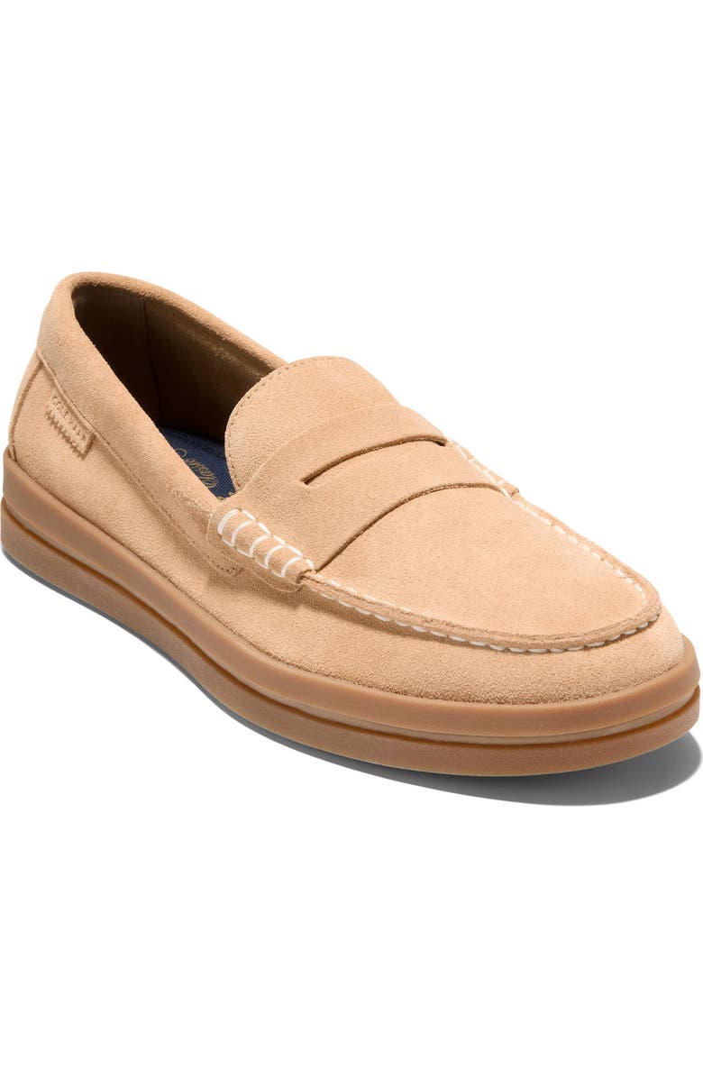 Cole Haan Pinch Long Weekend Penny Loafer, Main, color, Ch Buckwheat Suede / Gum