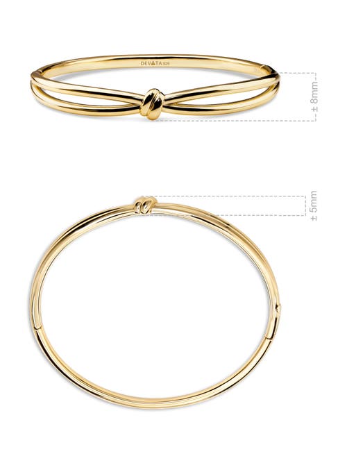 Devata Love Knot Bangle Bracelet In Gold