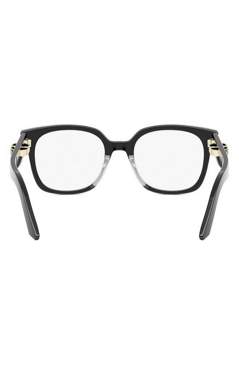 DIOR CDiorO S5I 51mm Square Optical Glasses, Alternate, color, Shiny Black