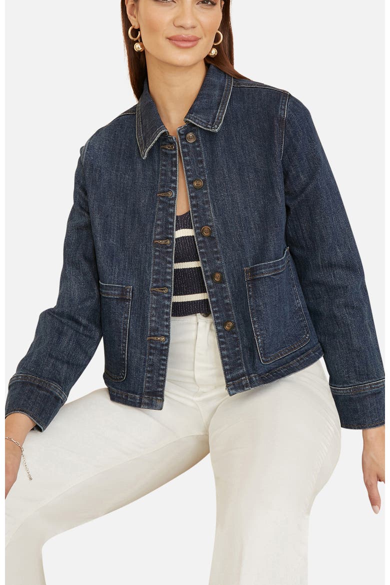 Denim Jacket With Patch Pockets, Alternate, color, Blue