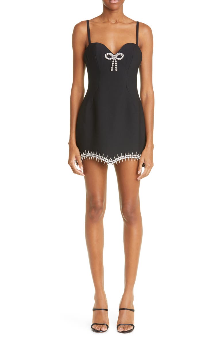 Area Crystal Spike Minidress, Main, color,