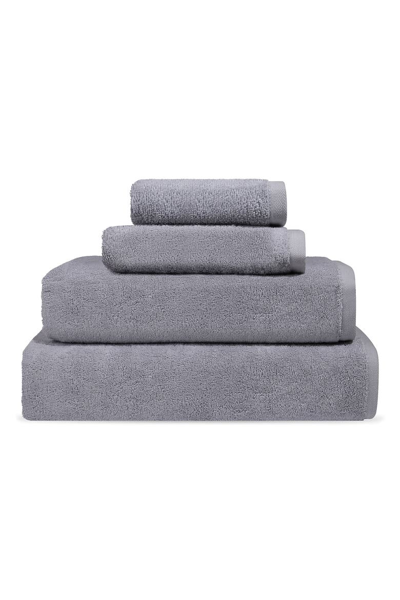 Puresoft Set of 2 Turkish Cotton Bath Towels, Alternate, color, GREY