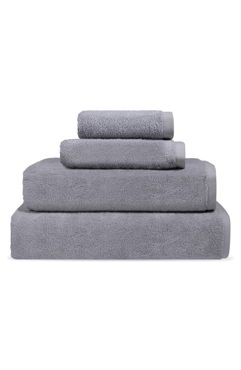 DePera Puresoft Set of 2 Turkish Cotton Bath Towels, Alternate, color, Grey