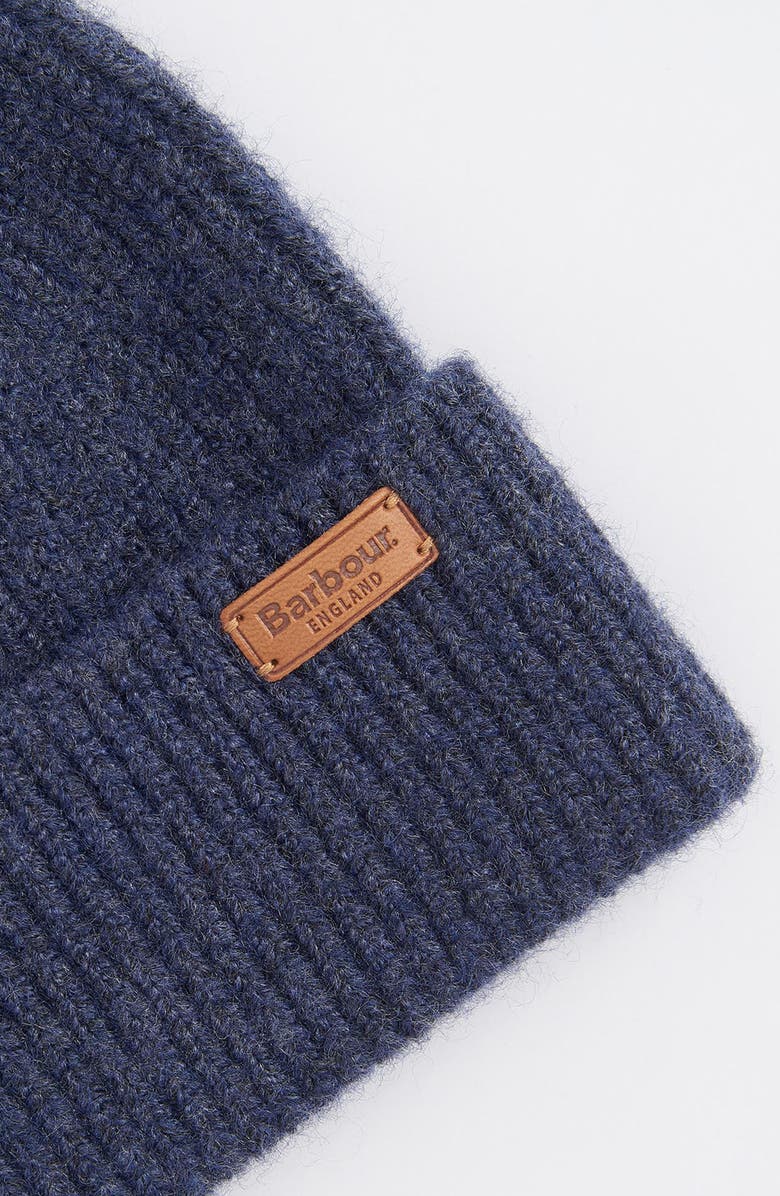 Barbour Pendle Cuff Beanie, Alternate, color, Navy