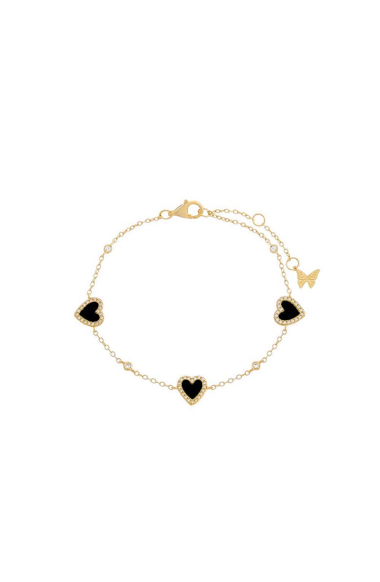 BY ADINA EDEN Pave Multi Heart Stone Bracelet, Main, color, 