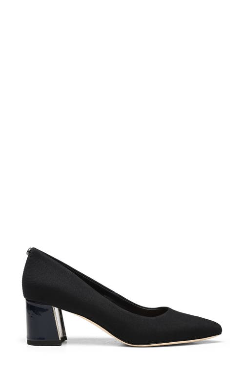 Donald Pliner Stephanid Pointed Toe Block Heel Pump In Blue