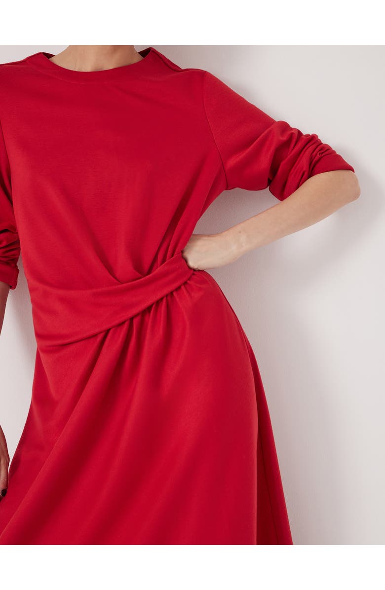 Hush Asymmetric Hem Jersey Dress, Alternate, color, Scarlet Red