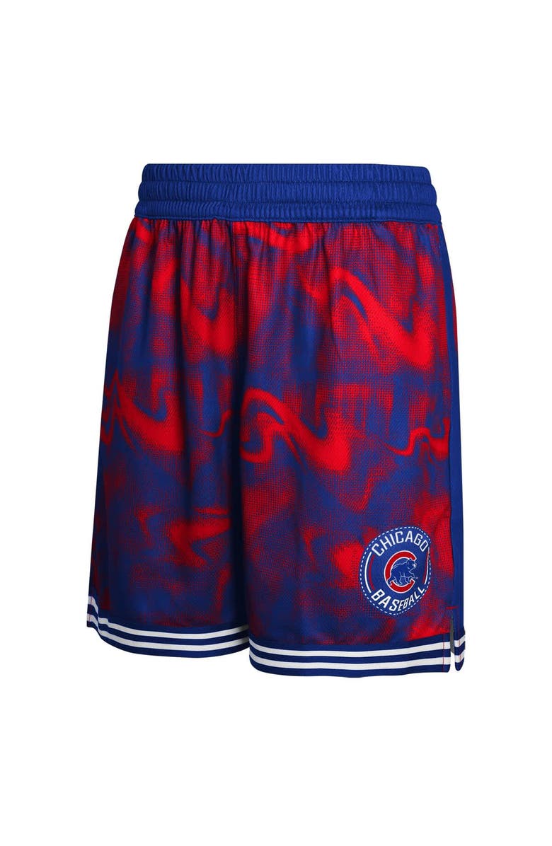 Outerstuff Youth Royal/Red Chicago Cubs Outfielder Shorts, Alternate, color, 