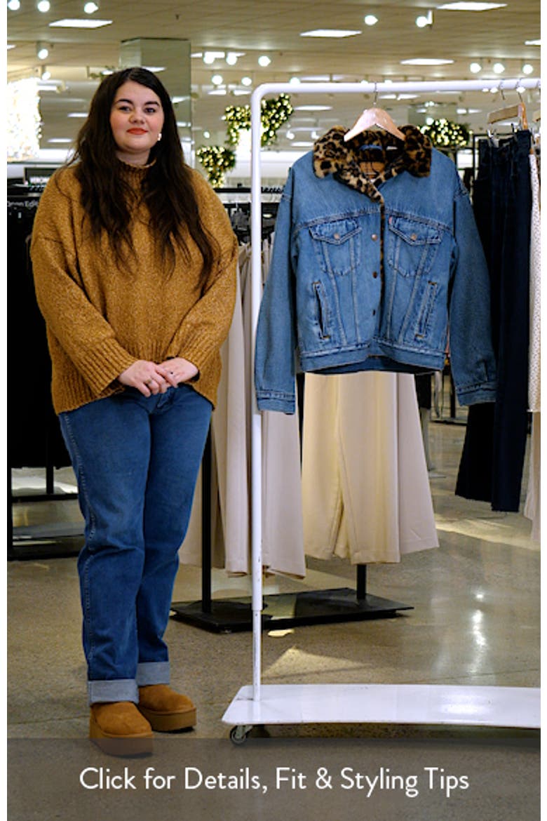 '90s Faux Fur Collar Denim Trucker Jacket video