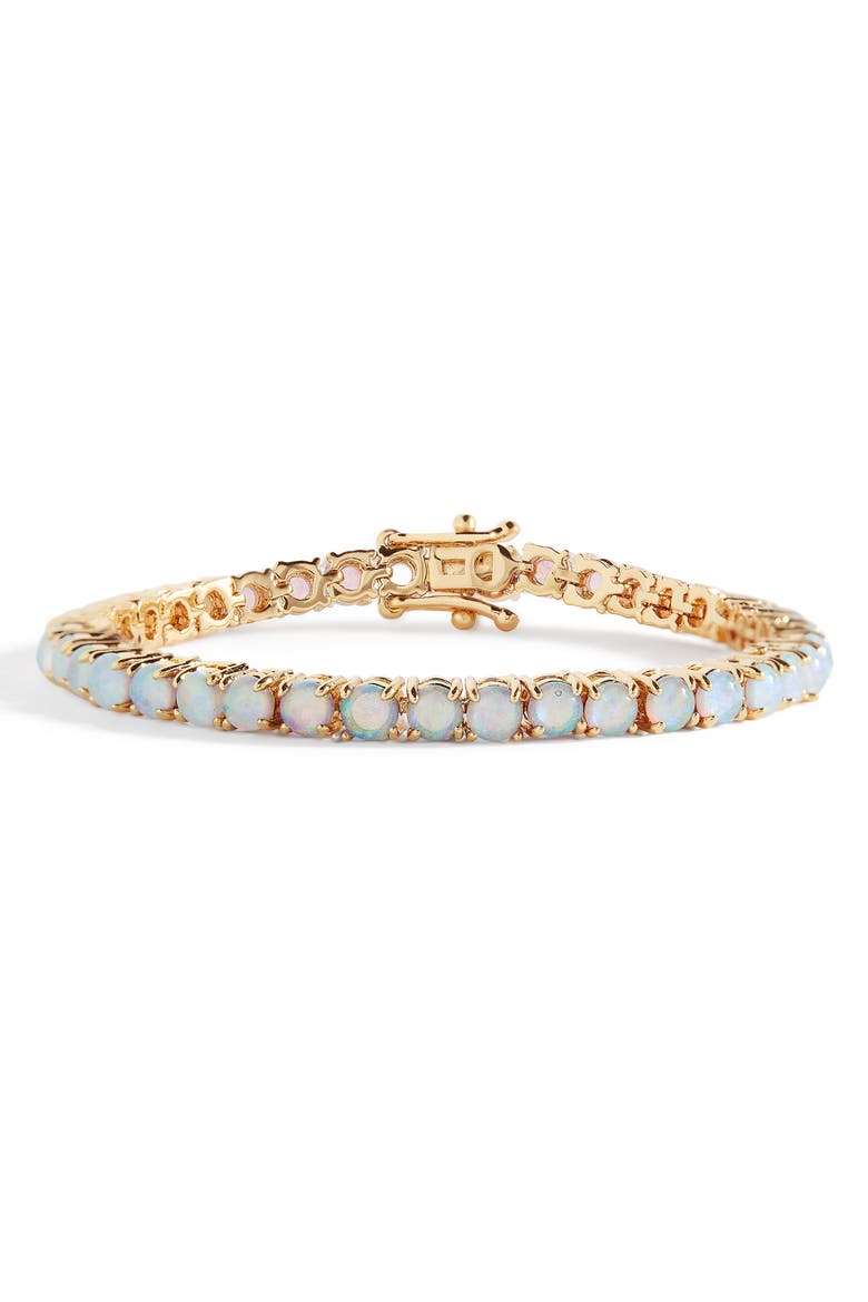 Blue Opal Tennis Bracelet, Main, color, Blue Opal
