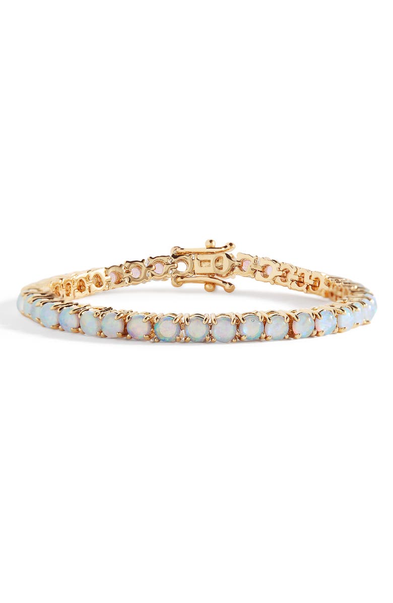 Mint & Lily Blue Opal Tennis Bracelet, Main, color, Blue Opal