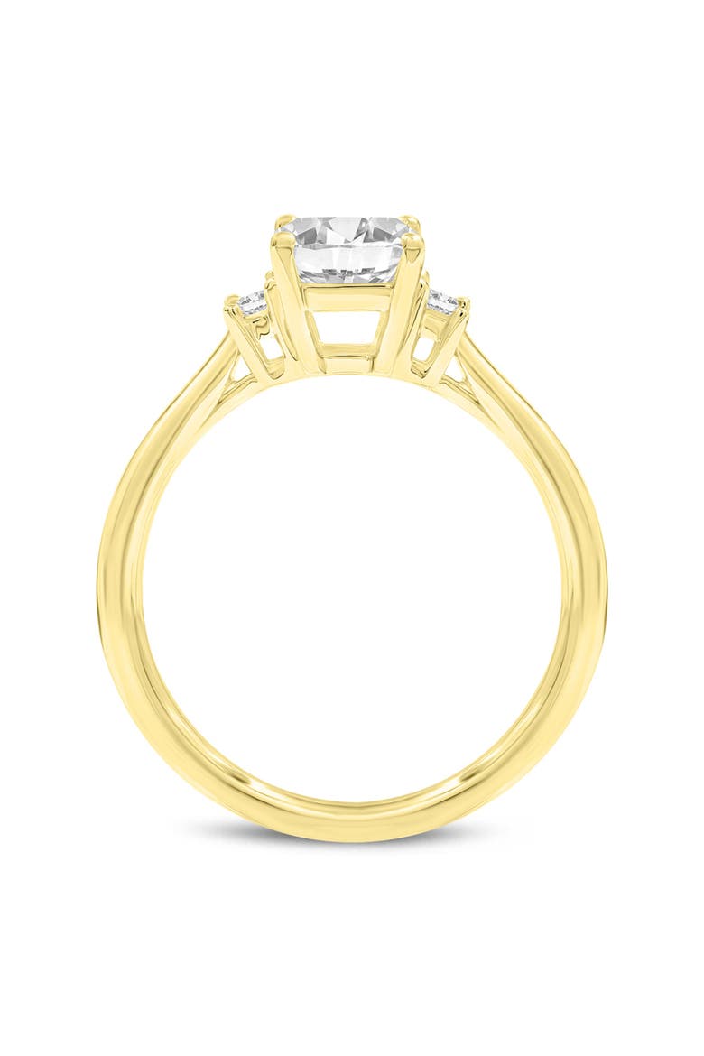 Seraphine 14K Yellow Gold Emerald Cut Lab Grown Diamond 3 Stone Engagement Ring - 1.75 ctw, Alternate, color, 14K Yellow Gold