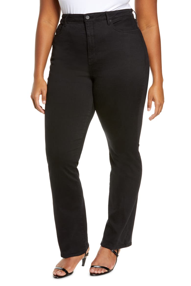 Slim Bootcut Jeans, Main, color, BLACK