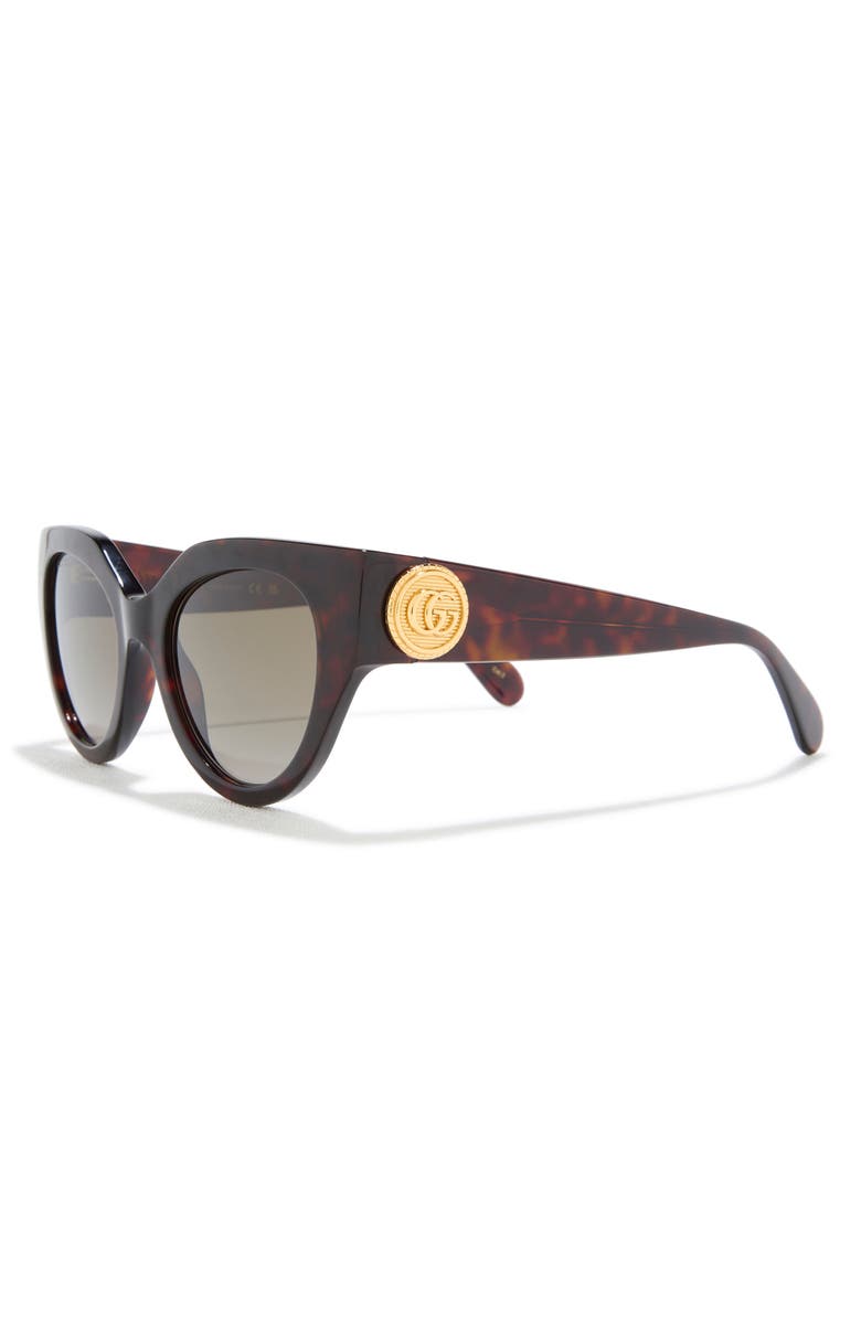 Gucci 52mm Cat Eye Sunglasses, Alternate, color, Havana Havana Brown