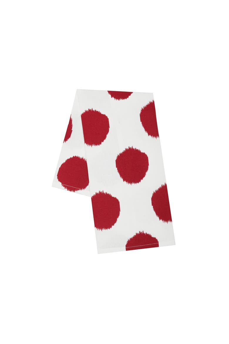 Ruby Dot Printed Kitchen Towel, Main, color, Red
