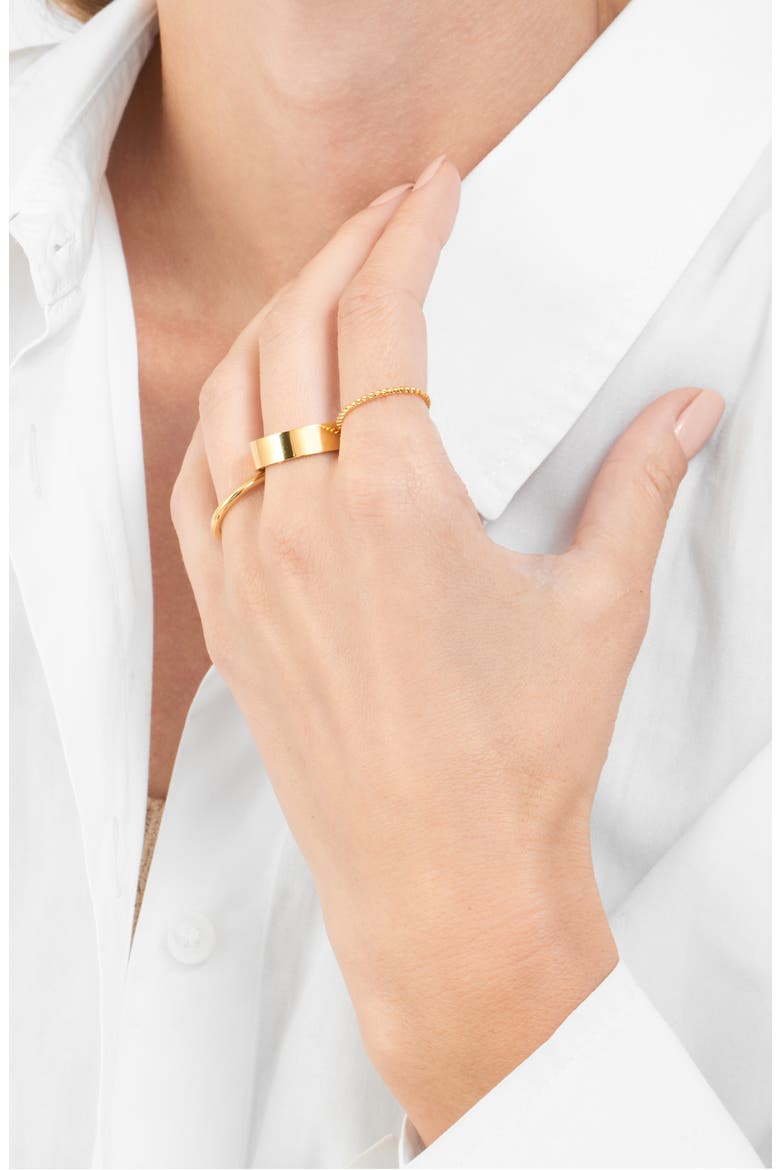 Water Resistant Mixed Band Stackable Ring Set, Alternate, color, YELLOW