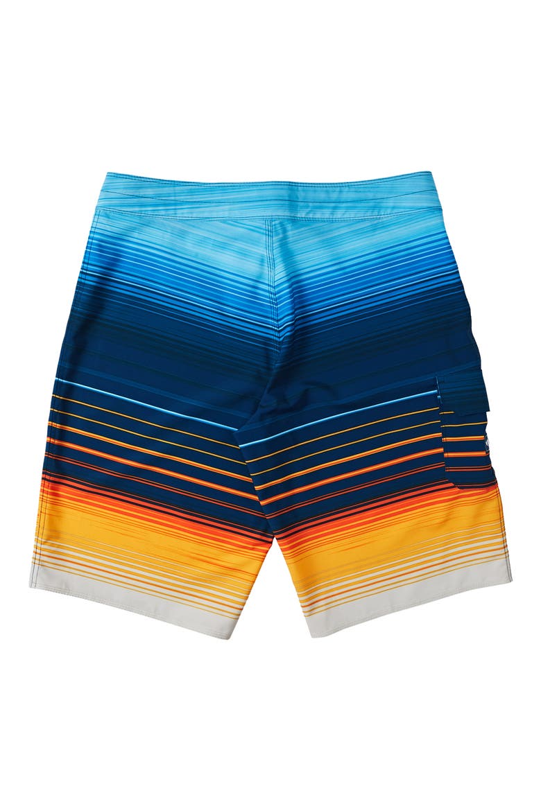 All Day Stripe Pro Board Shorts, Alternate, color, SUNSET