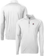 Cutter & Buck Men's Cutter & Buck White ECU Pirates Adapt Eco Knit Stretch Recycled Quarter-Zip Pullover Top