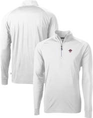 Cutter & Buck Men's Cutter & Buck White ECU Pirates Adapt Eco Knit Stretch Recycled Quarter-Zip Pullover Top