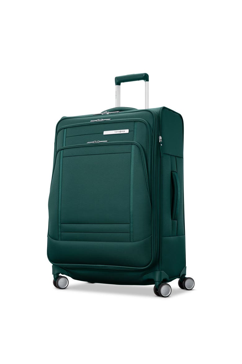 UpLIFT Softside Expandable (20"/25") 2 Piece Spinner Luggage Set, Alternate, color, Emerald Green
