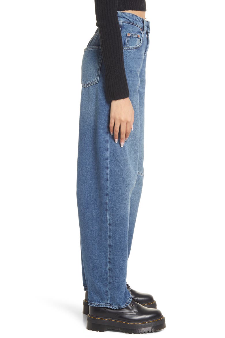 Logan Barrel Leg Jeans, Alternate, color, MID VINTAGE