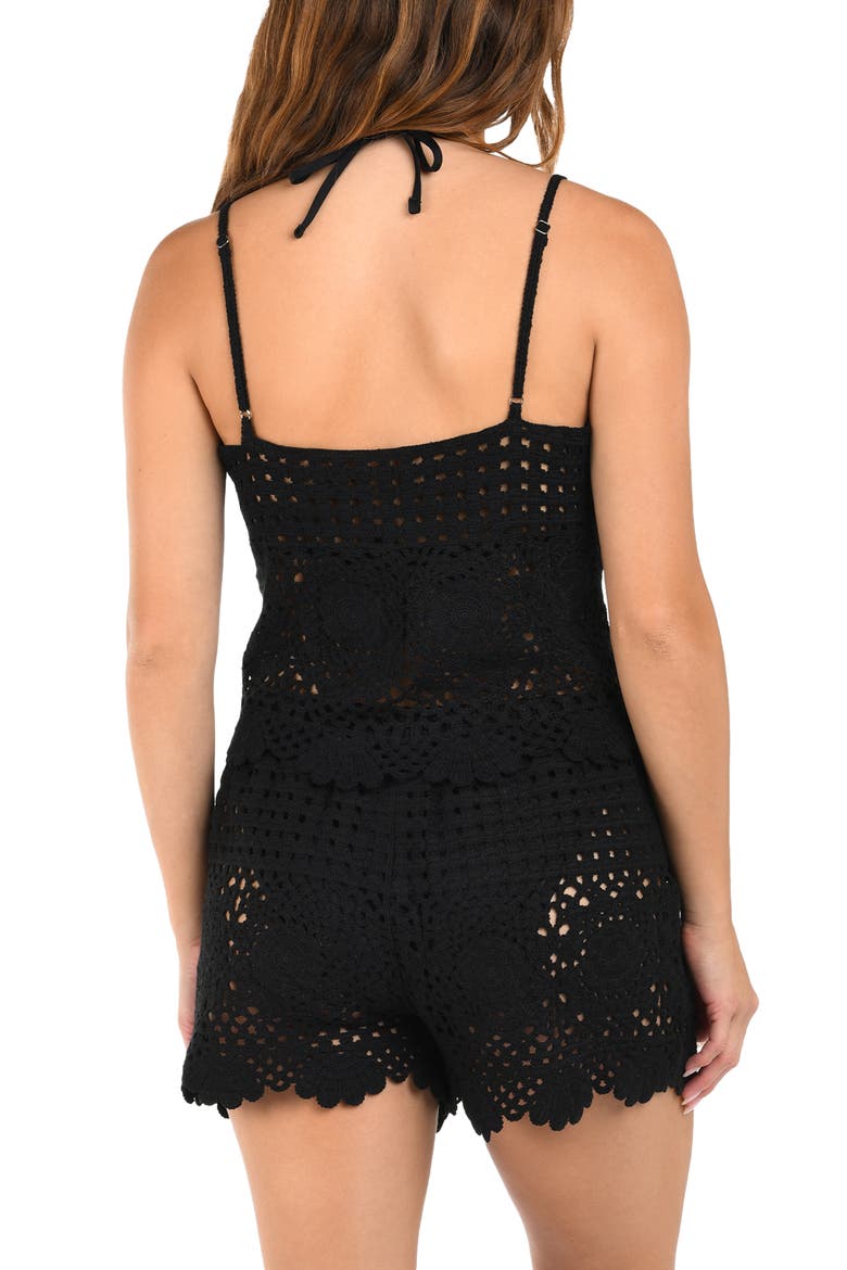 Crochet Cover-Up Camisole, Alternate, color, BLACK