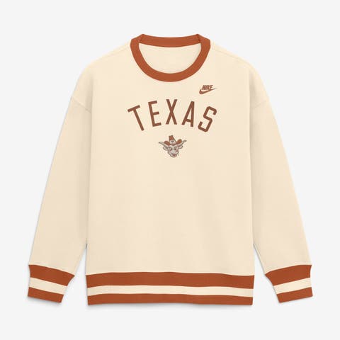 Women's Nike Natural Texas Longhorns Oversized Legacy Arch Phoenix Sweatshirt