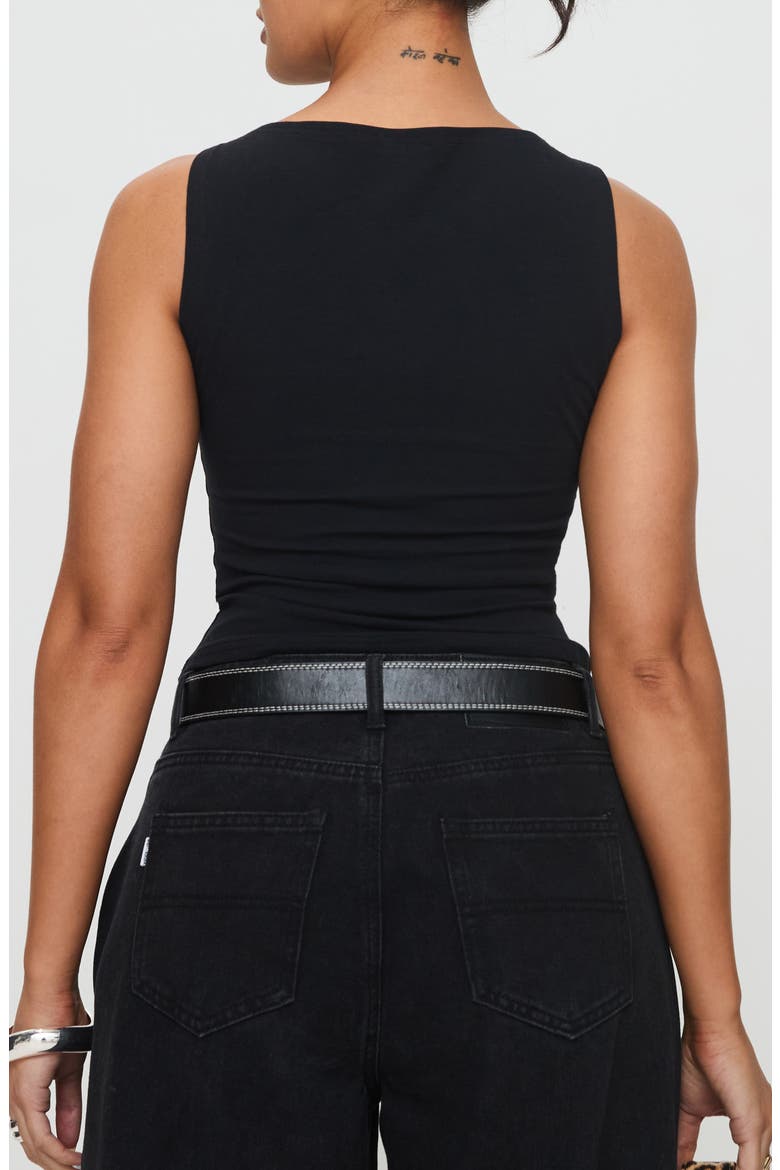 Bleeker Boat Neck Crop Tank, Alternate, color, BLACK