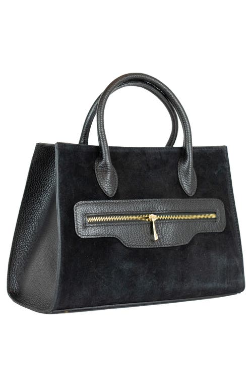 Persaman New York Renata 18 Suede Tote In Black