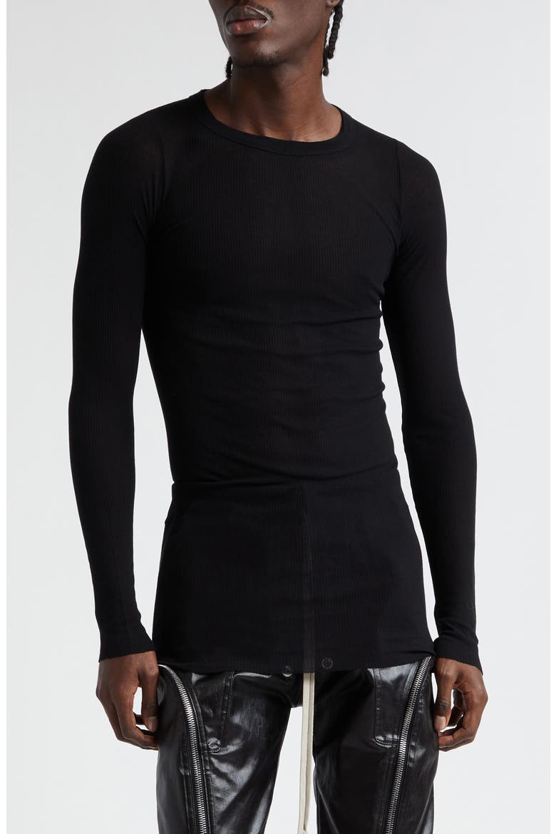 Forever Rib Jersey T-Shirt, Main, color, BLACK