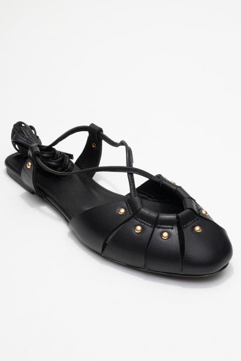 Daria Leather Ankle Lace-Up Sandal