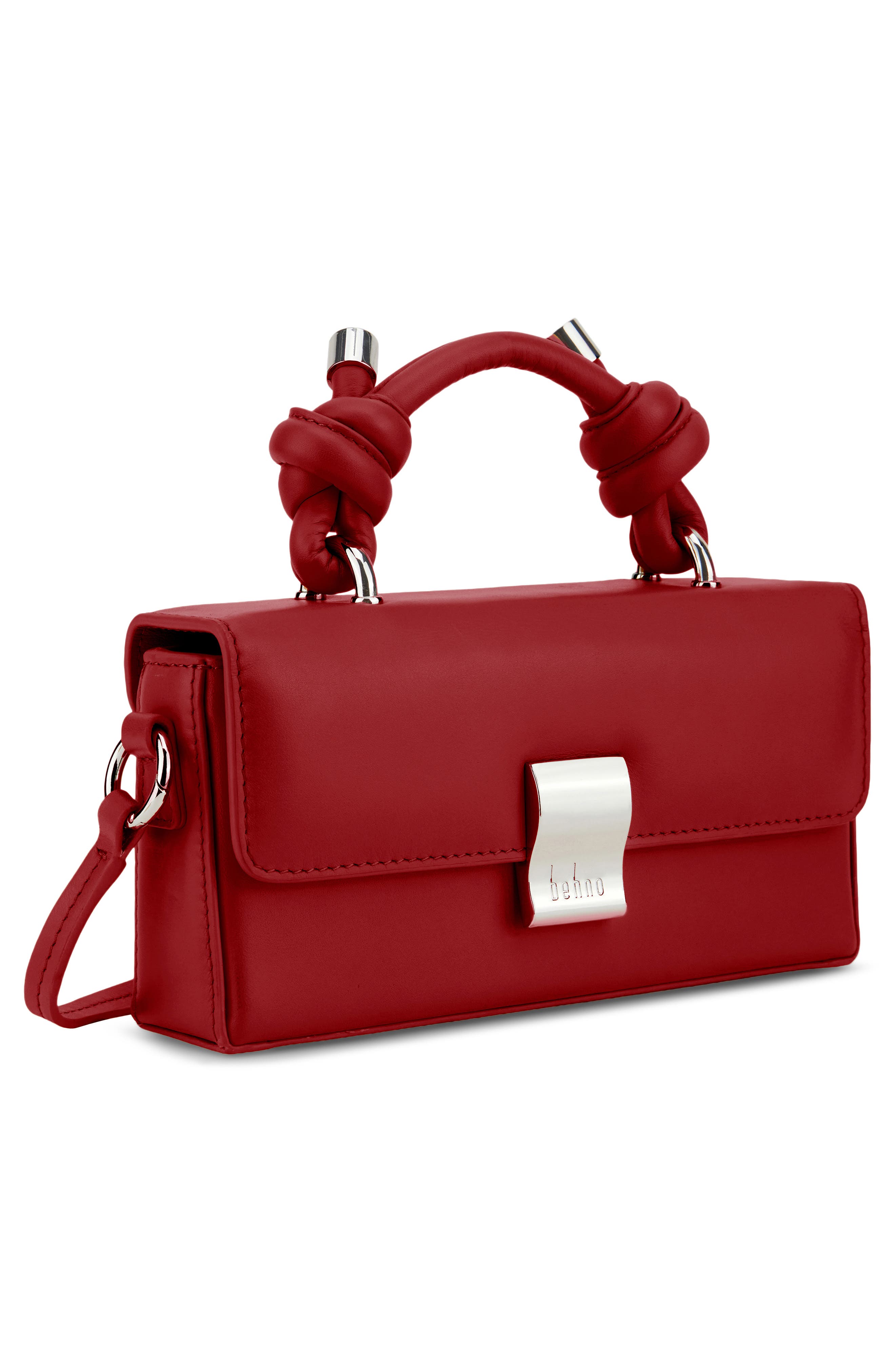 Micro Mary Soft Leather Crossbody Bag, Alternate, color, RED