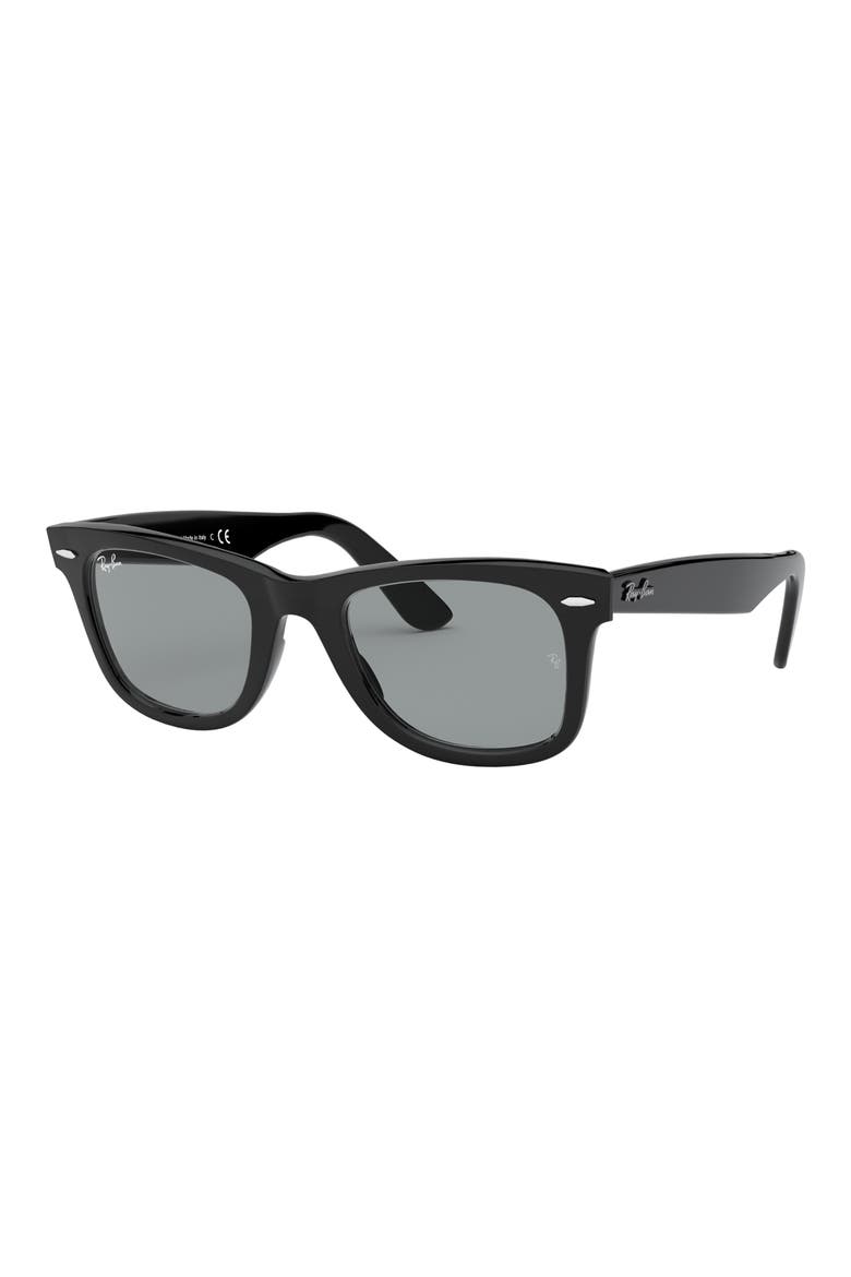 52mm Square Sunglasses, Alternate, color, BLACK / GREEN