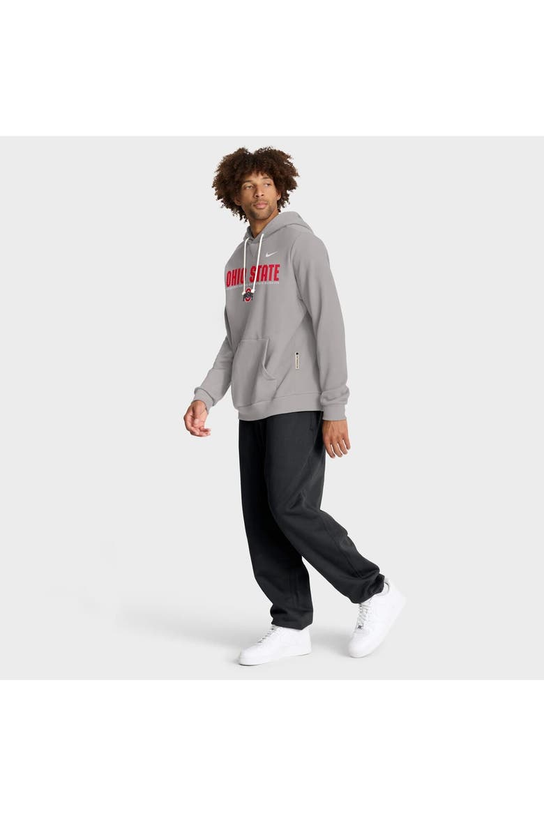 Men's Nike Gray Ohio State Buckeyes 2025 Sideline Standard Issue Dri-FIT Hoodie, Alternate, color, Gray