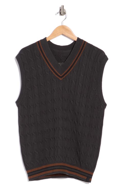 Tristan Cable Knit Sweater Vest
