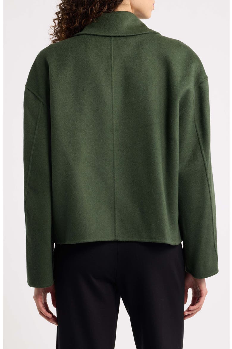 Double Breasted Wool Blend Peacoat, Alternate, color, IVY MELANGE - 2VR