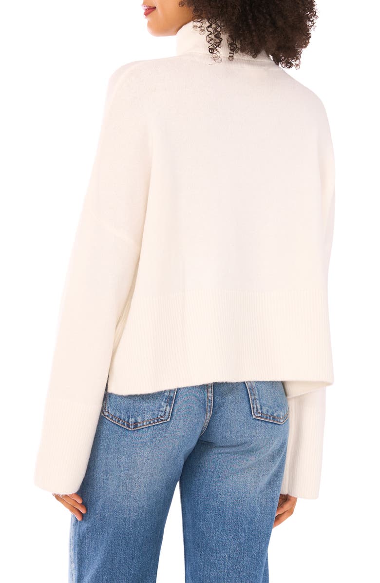 Parker Turtleneck Crop Sweater, Alternate, color, Antique White