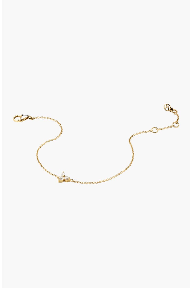 Lotus Bracelet, Alternate, color, Gold Vermeil / Lab Sapphire