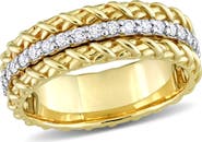 Julianna B. Diamond Triple Row Twisted Ring 14k