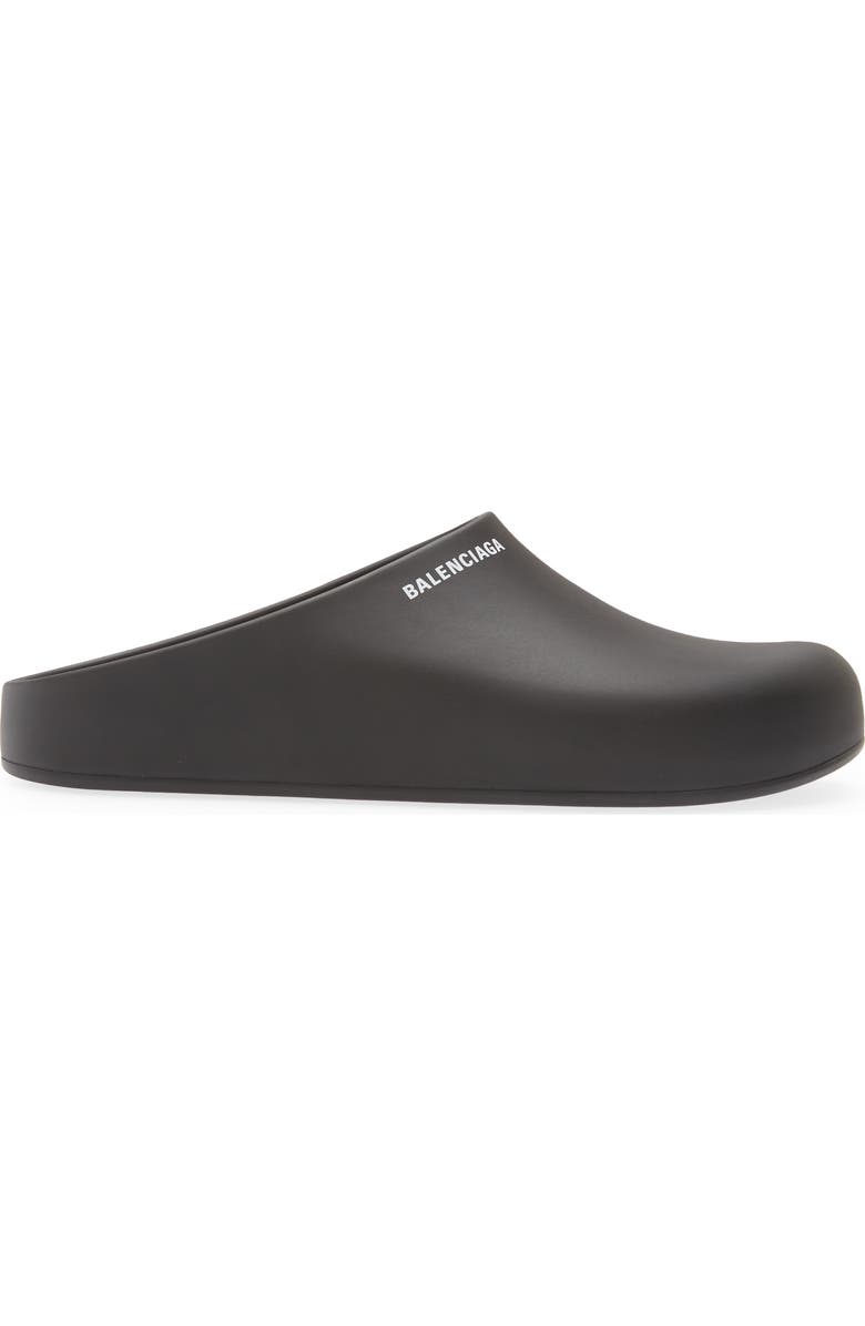 Balenciaga Logo Pool Closed Clog, Alternate, color,