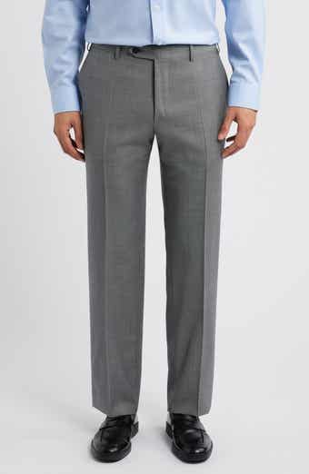 Canali Impeccabile Regular Fit Bird's Eye Super 130s Wool Dress Pants