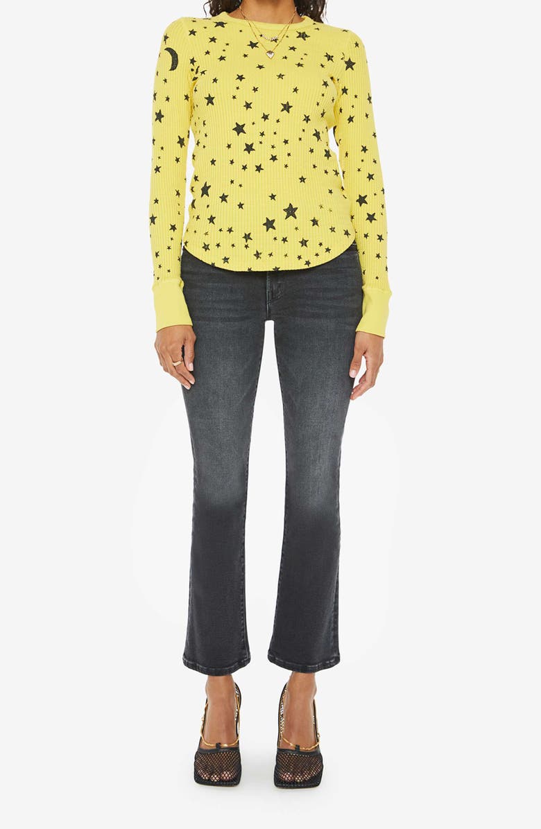 MOTHER Star Waffle Stitch Stretch Cotton Top, Alternate, color, Star Power