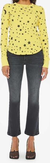 Star Waffle Stitch Stretch Cotton Top