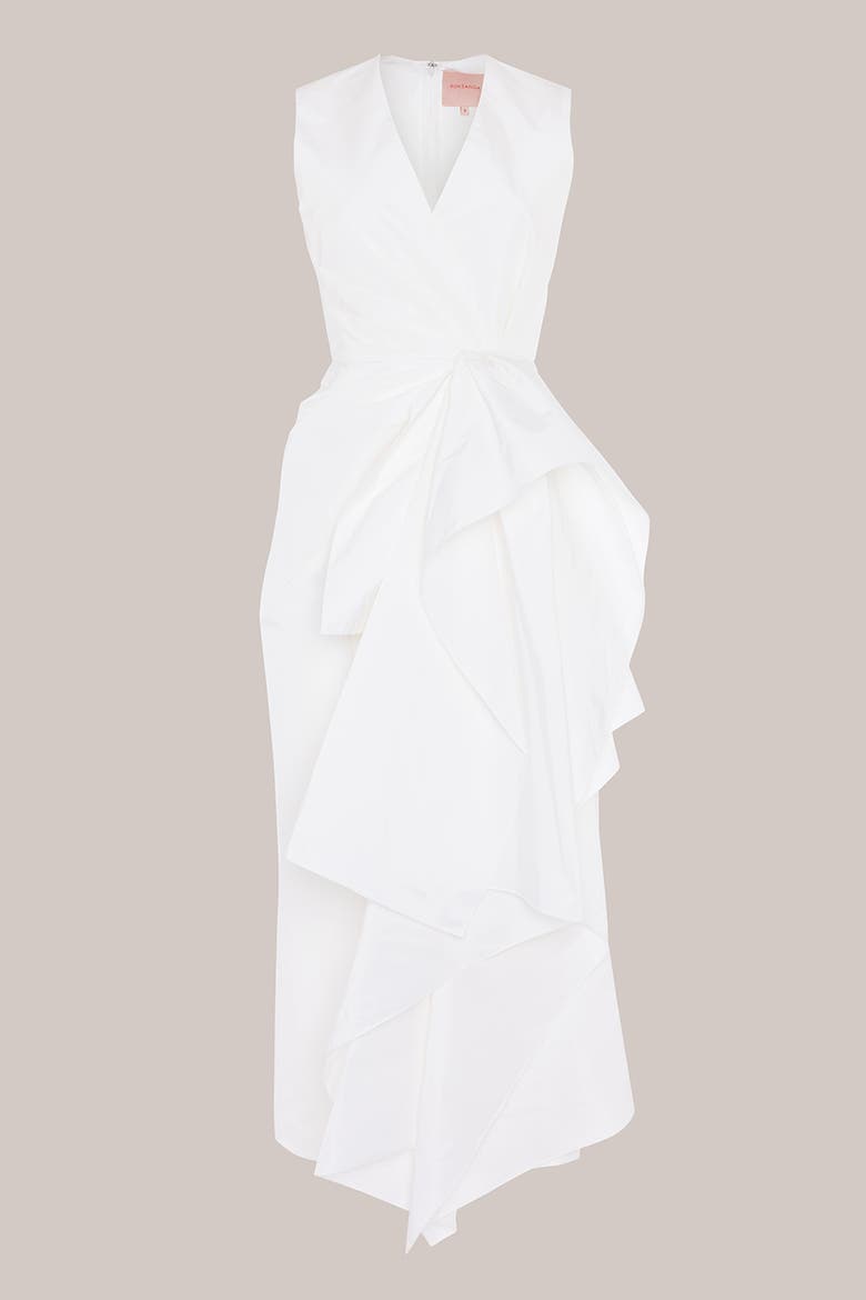 Esra Taffeta Bridal Dress, Alternate, color, Ivory