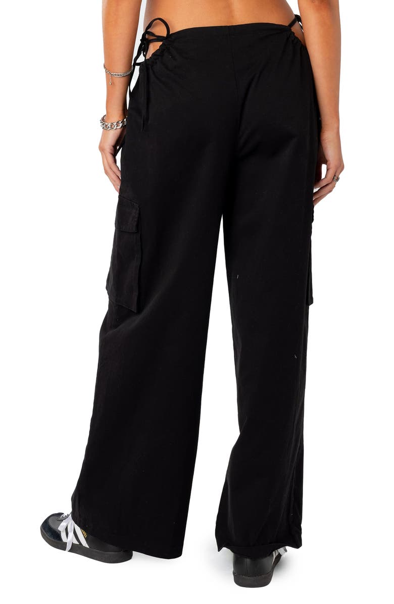 EDIKTED Carlo Low Rise Side Cutout Cargo Pants, Alternate, color, 